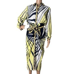 Her Bottari Print Shirt Long Dress